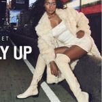 Schutz  Over the Knee Leather Boots Guily Eggshell Square Toe NWOB Size 6.5 Photo 10