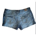 Paris Blues Y2K Denim Mini Shorts Size 9 Low Rise Zipper Pocket Vintage Photo 5
