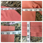None Salmon Pink Waffle Knit  Thermal Shirt Boho Winter Base layer Outdoor M Womens Photo 4