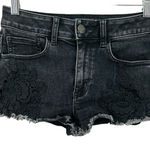 American Eagle Outfitters Black Hi Rise Floral Crochet Shorts Womens Size 2 Photo 0