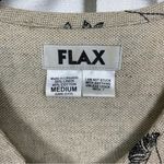 Flax Beige&Black Floral Linen&Cotton Blazer Jacket Sz.M Photo 3