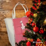 I Kiss My Dog Fun Beach Canvas Pet Lover Tote Coral on Tan NEW Photo 12