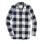 J.Crew Shrunken Boy Shirt in Navy Buffalo Check Size 2 Photo 2