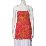 Magaschoni NEW 100% Silk Floral Printed Sleeveless Tunic, Red, M Photo 14