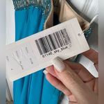 Angela and Alison  teal blue beaded prom wedding ball evening gown Women’s size 0 Photo 2