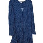 Veronica Beard Blue White Riggins Dot Floral Mini Dress Size 6 Photo 2