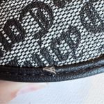 Juicy Couture Black Grey Faux Leather Signature Print Heart Shaped Wristlet Bag Photo 2