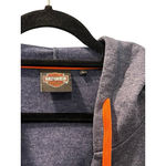 Harley Davidson Hooded Size Large Biker Relaxed Fit Hoodie Graphic Women's Gray Photo 2