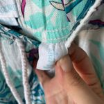 Cynthia Rowley 100% Linen Floral Wide Leg Pants White Teal Beach Vacation Size S Photo 8