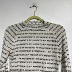 Free People Movement White High Jump Printed Logo Long Sleeve Sz S Photo 2