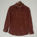 Wild Fable  Oversized Corduroy Button-Down Shirt Mauve Pink Size Small Photo 0
