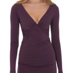 Lucy in the Sky  Long Sleeve Twist Dress in Purple cocktail formal dress size S Photo 0