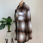 Pretty Garden Flannel Shirt Brown White Black Plaid Button Down Size XL Photo 3