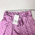 ZARA ’s Women High Waisted Polka Dot  Belted Style Shorts Sz S Photo 4