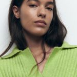 ZARA Ribbed Collar Relaxed Sweater Cardigan Photo 4