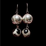 Sterling Silver SIMON SEBBAG Hammered Turtle Shell Agate Drop Dangle Earrings Photo 0