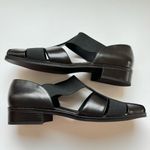 Mootsies Tootsies  Fisherman Black Leather Strappy Slip On Size 9 Cut Out Grunge Photo 3