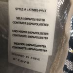 A’reve Size M Boho Lined Lace Blouse Top Semi Sheer Bell sleeves and Tie at Neck Blue Size M Photo 7