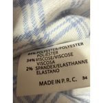 Brandy Melville Women's Blue White Plaid Short Sleeve Shirt Crop Top Size S Photo 3