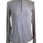 Lululemon long sleeve pace pusher half zip pullover top in heather slate gray 6 Photo 0