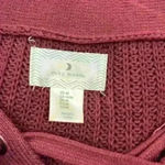 Ruby Moon  Maroon Knit Criss Cross Front Sweater Size Medium Photo 4