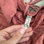 Free People intimately  rust linen/cotton mini wrap halter dress - XS Photo 3