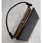 Vintage Aetna Black Patent Leather Box Purse 1960s Structured Frame Handbag Photo 13