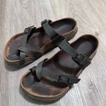 Birkenstock Women's Mayari Birkibuc Sandals Pebbled 38 Brown Black Photo 4