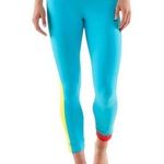 Lululemon  Amped Crop Size 2 Power Luxtreme Spry Blue Sizzle Love Red Legging Photo 0