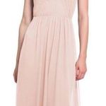 Bill Levkoff LEVKOFF Blush Chiffon Open Back High Neck Gown Photo 0