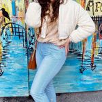 Michael Kors  Blue and White Striped Izzy Skinny Jeans Photo 0