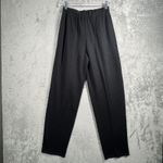 Dylani Knitwear Pants Womens S Black High Waist Wide Leg Pull On Minimalist Photo 2