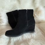 Solesenseability Black Suede Ankle Wedge Boots Size 9 Photo 10