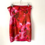 RUNAWAY THE LABEL   Revolve Pink Red Floral Strapless Mini Dress size 8 Photo 5