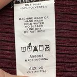 Modern Lux Christine Modern Thompson Red Velvet comfortable Long Sleeve Blouse Sz. 2X. Photo 8