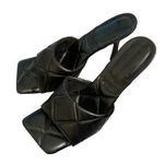 Forever 21 Black Square Toe Quilted High Heel Size 8 Going Out Career Minimalist Photo 4