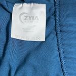 Zyia  Active Classic Navy Bomber Sport Bra Blue Green Lace Racerback Sz Photo 4