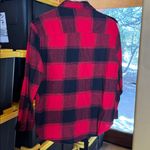 Old Navy  Red and Black Buffalo Check Plaid Flannel Boyfriend Shirt Size Medium Photo 7