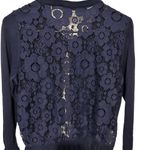 Karl Lagerfeld  blue button down lace cardigan size small Photo 3