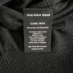 Who What Wear ruffle sleeve crew neck knit sweater black xs Photo 7