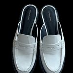 Reformation  Angie Leather Loafer Mule (black/white) 7 Photo 6