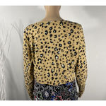 BP . Cropped Rib Button Front Cardigan & Camisole Set Beige Nougat Leopard Sz XL Photo 3