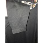 Bob Mackie  Black with Yellow Paisley Long Sleeve Lightweight Sweater‎ Photo 4