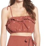 Nordstrom NWT 4SIENNA Rust Crop Top w/Tie Straps Photo 0