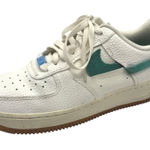 Nike  Shoes Women 8.5 Sail Mystic Green Leather Air Force‎ 1 Vandalized Sneakers Photo 0