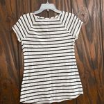 Victoria's Secret Victoria’s Secret Sport black white stripe short sleeve v neck tee S 70% cotton Photo 6