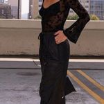 Lane 201  Women’s S Wildly Chic Cargo Pants Black Faux Leather Wide Leg Baggy New Photo 4