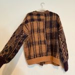 Free People NWOT  Sepia Plaid Cardigan Photo 11