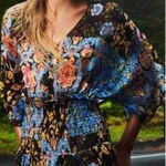 ZARA  Multicolor Patchwork Print‎ Flowy Floral Romper XS Photo 0