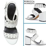 Rebecca Minkoff White Block Heels Photo 6